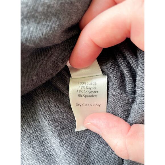 Women's Ecru Black/Gray Suede Quilted Vest Size XL - Picture 3 of 9